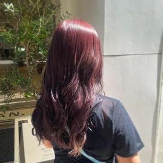 ロング 中山 優里のヘアスタイル