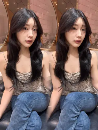 ロング Sea Shinjuku所属・ハッシュカット/ 韓国レイヤーTERUのヘアスタイル