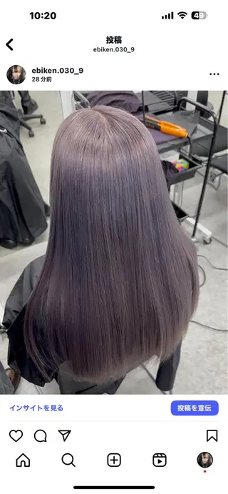 ロング カラー ヘアアレンジ 赤み消しブラウン プロ🐿けんご🐿のヘアスタイル