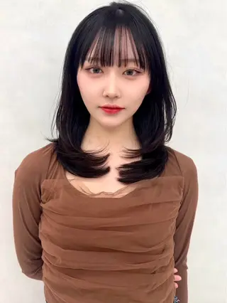 ミディアム 🇰🇷韓国ヘア🤍 副店長/栗田のヘアスタイル