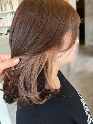 ミディアム カラー Salon de  COCO所属・Yuka /ツヤカラー✨のヘアスタイル