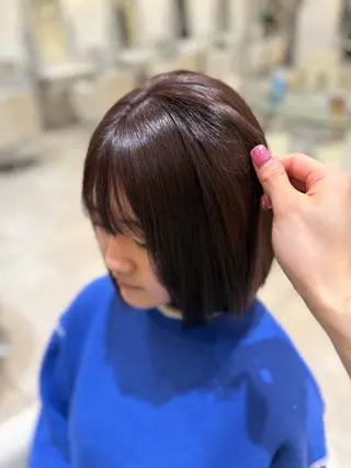ミディアム カラー ZACC ayakaのヘアスタイル