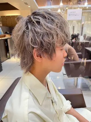 ショート 静岡/草薙パーマ メンズバレイヤージュのヘアスタイル