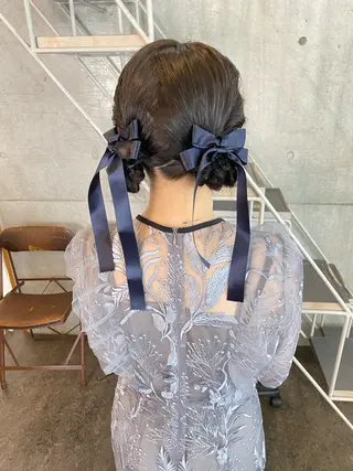 ミディアム ヘアアレンジ モリモト サナのヘアスタイル