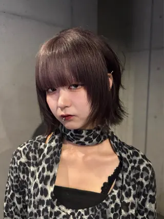ミディアム カラー ハイトーン/レイヤー だいちのヘアスタイル