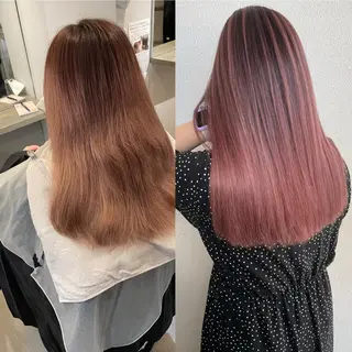 セミロング カラー ヒカ/外国人風 デザインカラーのヘアスタイル