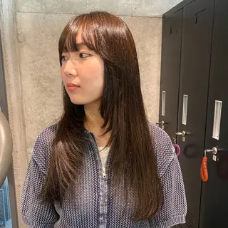 ロング カラー 🩶レイヤーカット 🩶柔らかカラー結愛のヘアスタイル