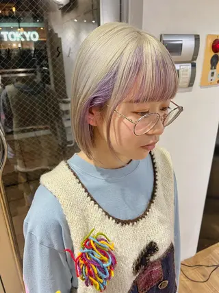 ショート ハイトーンNo.1✨ パーマ✨イマイタツヤのヘアスタイル