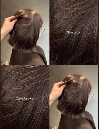 ミディアム カラー おぐり ゆづきのヘアスタイル