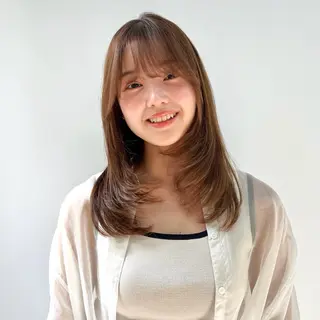 セミロング mee.浦和店所属・カットモデル募集 🍒/北爪まゆのヘアスタイル