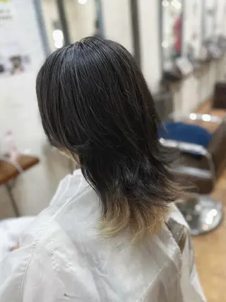 セミロング カラー メンズパーマ 本多のヘアスタイル