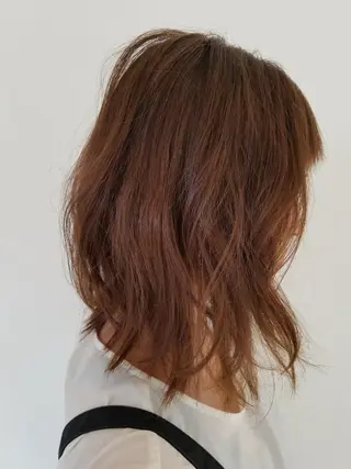 ミディアム カラー 髪質改善/ハイライト 小林秀樹のヘアスタイル