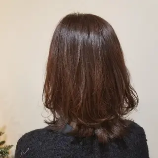 ミディアム カラー salowin渋谷kitaya park前所属・RIKA韓国ヘア/く びれヘア/上品カラーのヘアスタイル