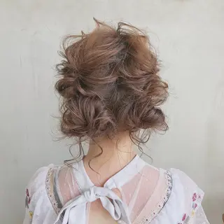 セミロング カラー ヘアアレンジ 【骨格診断カット】 .のヘアスタイル