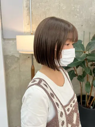 ミディアム noe所属・AYAKA/名古屋/ 栄/ボブ/透明カラーのヘアスタイル