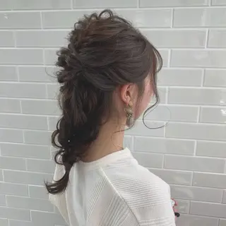 セミロング カラー インナーカラー/天神 ブリーチ/吉田のヘアスタイル