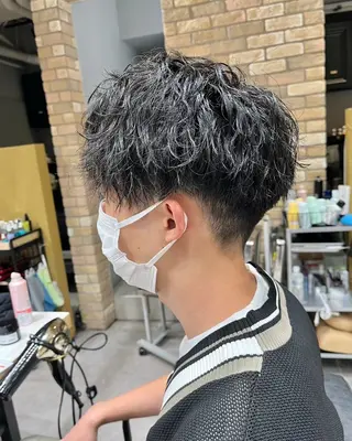 メンズ シャドウパーマ/ 波巻きパーマ/三鷹のヘアスタイル