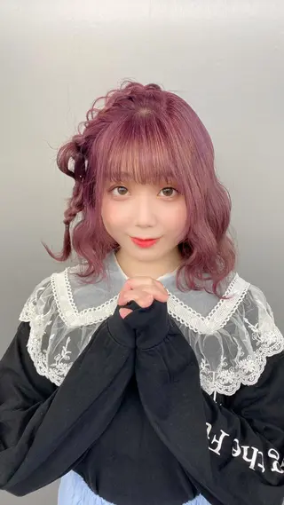 ミディアム カラー ヘアアレンジ ゆるふわ透明感カラー 🎀ほの/表参道のヘアスタイル