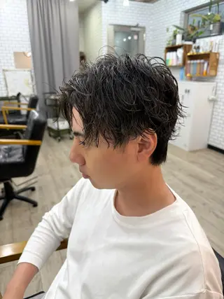 パーマ メンズ 森田 稔將のヘアスタイル