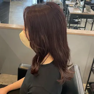 セミロング ヘアアレンジ 🍑暖色/レイヤー/ 真希🎀のヘアスタイル