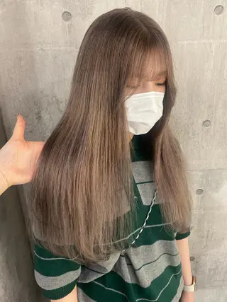 ロング カラー SHURI❤️🔥 中/韓mix ♡のヘアスタイル