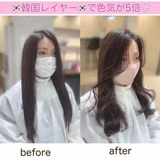 ロング 奥田 蓮のヘアスタイル