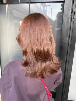 セミロング カラー 透明感カラー/パーマ 🌀アオノのヘアスタイル