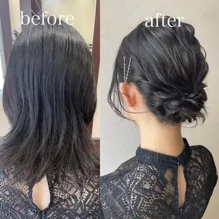 ミディアム ヘアアレンジ 沢田 瞳のヘアスタイル