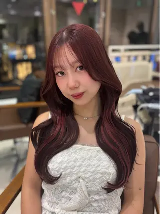 ロング 韓国カシスピンク🩰 mai🐰ྀི🤍のヘアスタイル
