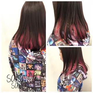 セミロング カラー 平川 友希子のヘアスタイル