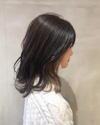 セミロング カラー ヘアアレンジ 酸性縮毛矯正🧴韓国 レイヤー/髪質改善のヘアスタイル
