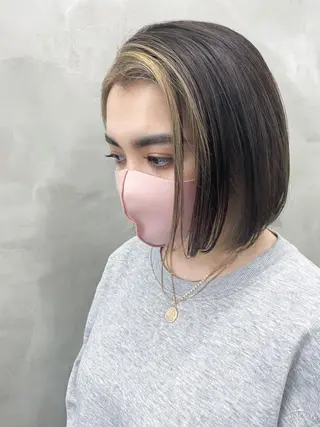 ショート nuu所属・💜ショート💜 ウルフ、ボブ二色亜美のヘアスタイル