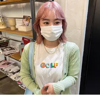 ミディアム カラー デザインカラー🥂 YUKAのヘアスタイル