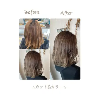 ミディアム カラー 美容室 ソンリエのヘアスタイル