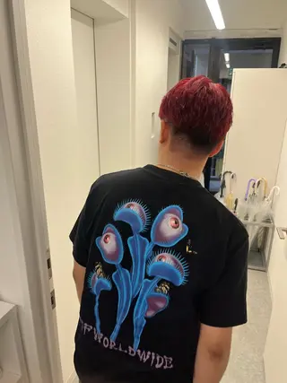 カラー メンズ ユイ☆ハイトーン ☆ブリーチデザインのヘアスタイル