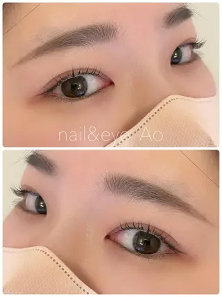 ミディアム カラー パーマ ヘアアレンジ メンズ キッズ ネイル マツエク・マツパ アイブロウ nail&eye Aoのマツエク・マツパデザイン