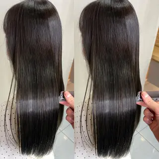 ロング カラー 縮毛/レイヤー 韓国/橋口のヘアスタイル