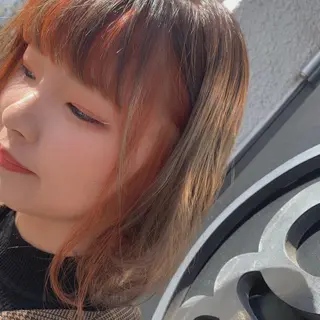 ミディアム カラー 萌花 moeka /韓国/レイヤーのヘアスタイル