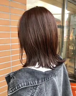ミディアム カラー bococa りんのヘアスタイル