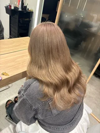 セミロング カラー 韓国ヘア🇰🇷透明 感カラー/yui💞のヘアスタイル