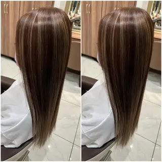 ロング カラー 全席個室　暖色カラー Zina松園優香🌸のヘアスタイル