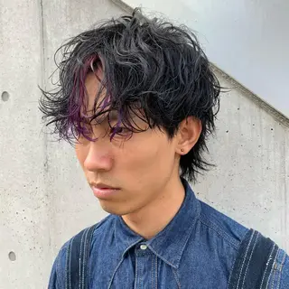 ショート メンズ FLOWERS所属・ウルフ、レイヤー 、メンズカットSHOのヘアスタイル