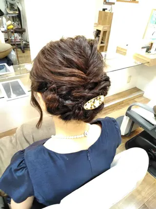 ミディアム ヘアアレンジ カラー 木村 昇のヘアスタイル