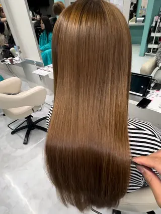 セミロング 髪質改善&縮毛矯正 池本 有宏のヘアスタイル