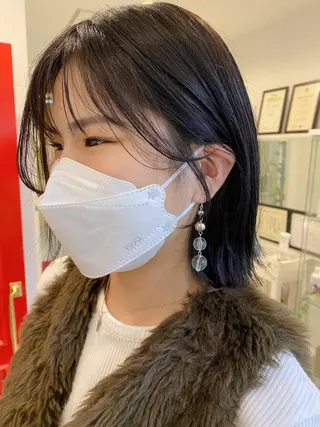 ショート カラー ヘアアレンジ マツエク・マツパ アイブロウ Noah's　Ark所属・透明感カラー🫧ヘア セット🫧松本菜月の眉毛・アイブロウイメージ