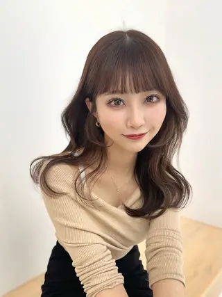 ミディアム カラー COA GINZA 空也/前髪/顔まわりのヘアスタイル