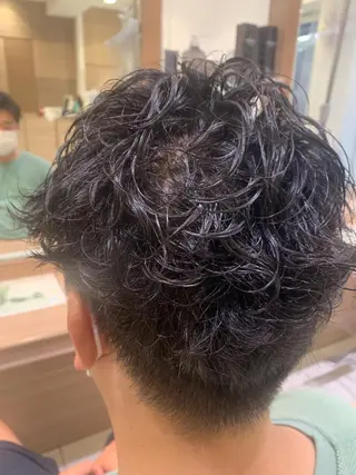ショート パーマ メンズ Ash 中岡ゆうたのヘアスタイル