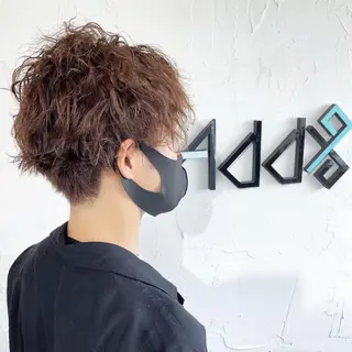 ショート カラー パーマ メンズ Add9 柳田健登のヘアスタイル