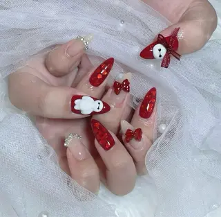 ネイル あゆ🎀/ワンホンネ イル/痛ネイルのネイルデザイン