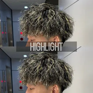 メンズ センターパート/フェ ザー🔥SHUYAのヘアスタイル